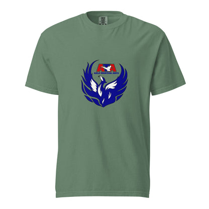Signature | Comfort Colors T-Shirt | Azle Martial Arts | Blue Fire Crest Logo