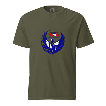Signature | Comfort Colors T-Shirt | Azle Martial Arts | Blue Fire Crest Logo