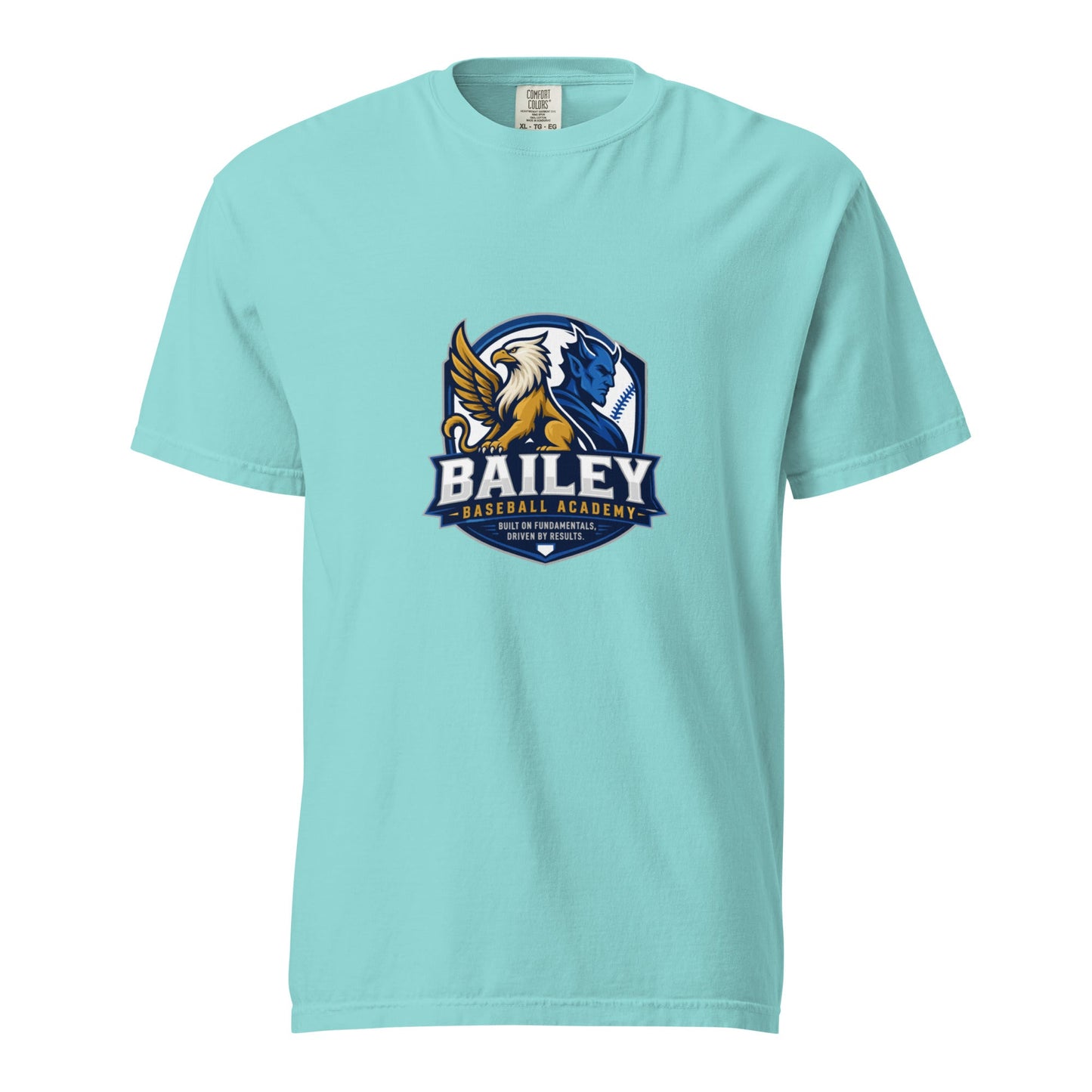 Signature | Comfort Colors T-Shirt | Bailey Baseball Academy | Shield Logo