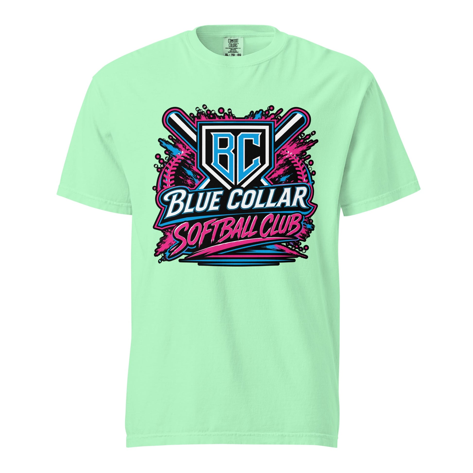 Signature | Comfort Colors T-Shirt | Blue Collar Softball 2034 | Athletics Logo