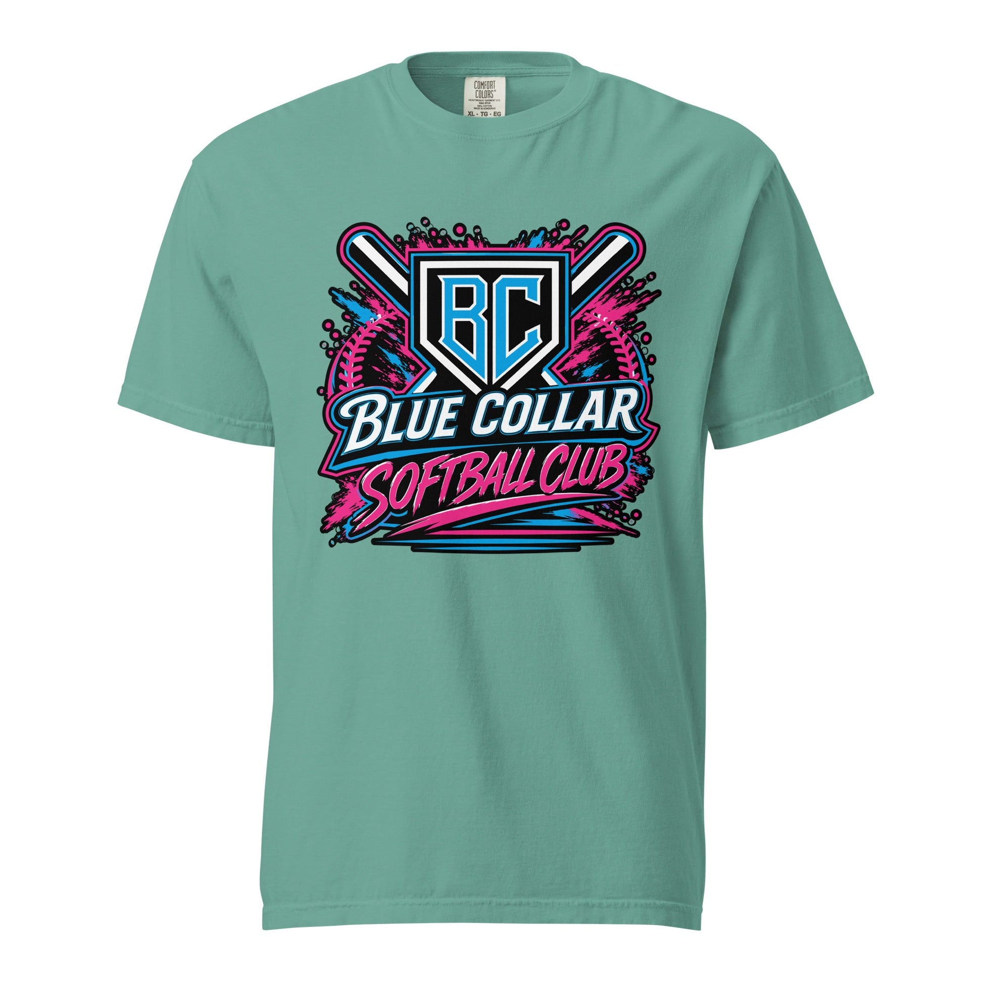 Signature | Comfort Colors T-Shirt | Blue Collar Softball 2034 | Athletics Logo