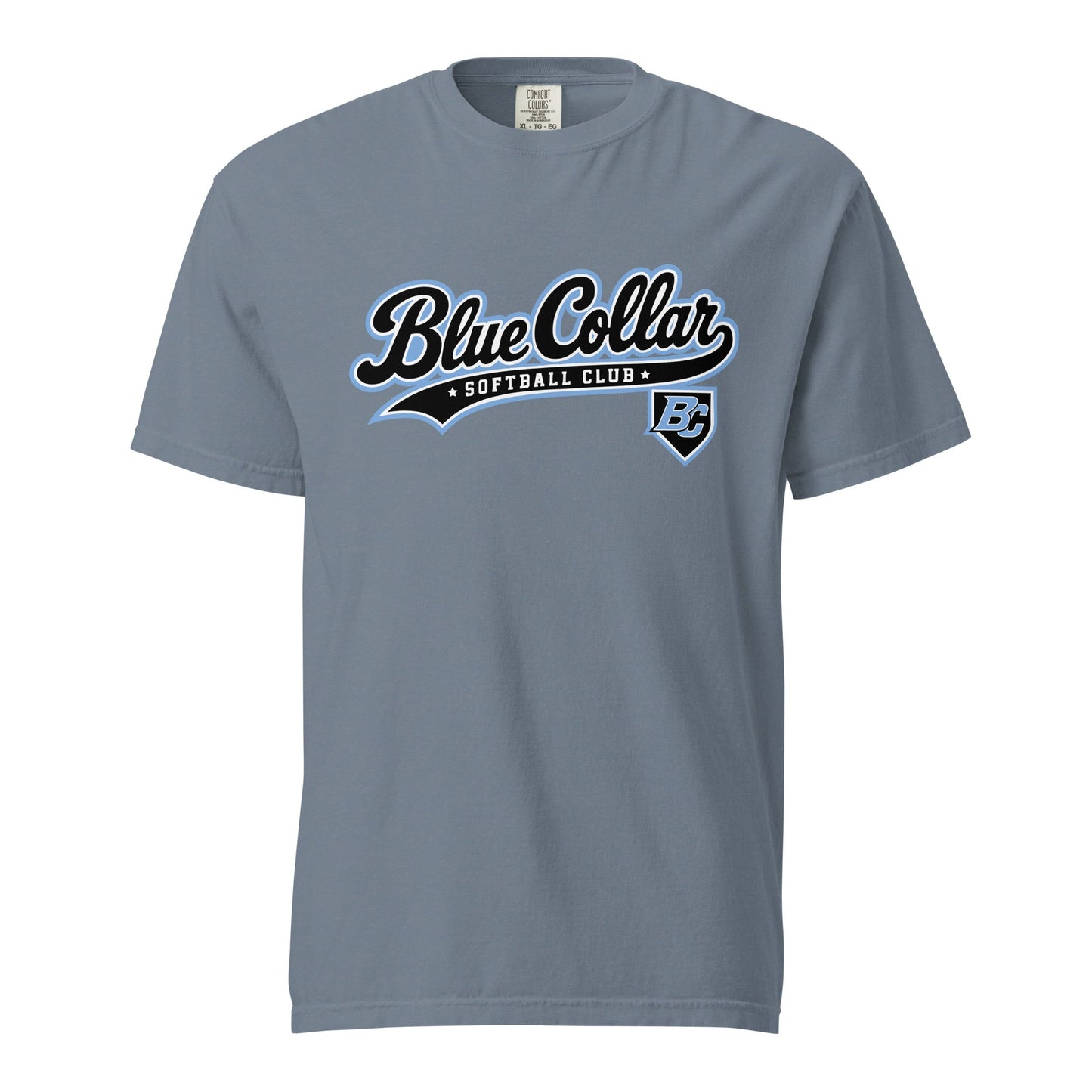 Signature | Comfort Colors T-Shirt | Blue Collar Softball 2034 | Foundry Logo