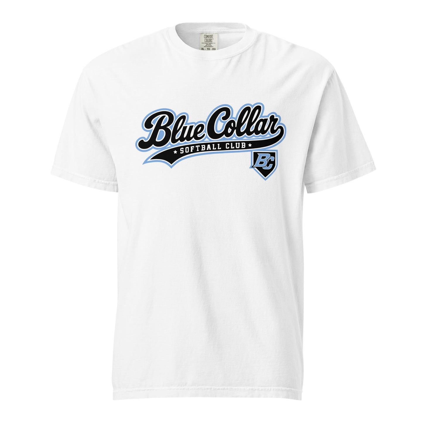 Signature | Comfort Colors T-Shirt | Blue Collar Softball 2034 | Foundry Logo