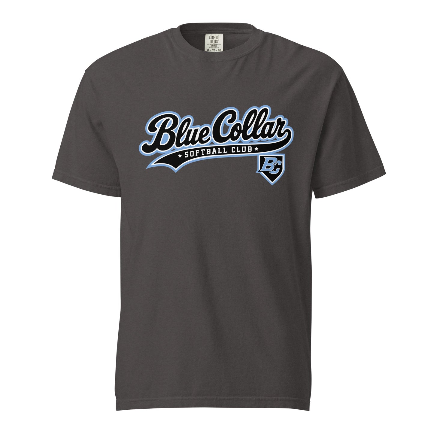 Signature | Comfort Colors T-Shirt | Blue Collar Softball 2034 | Foundry Logo