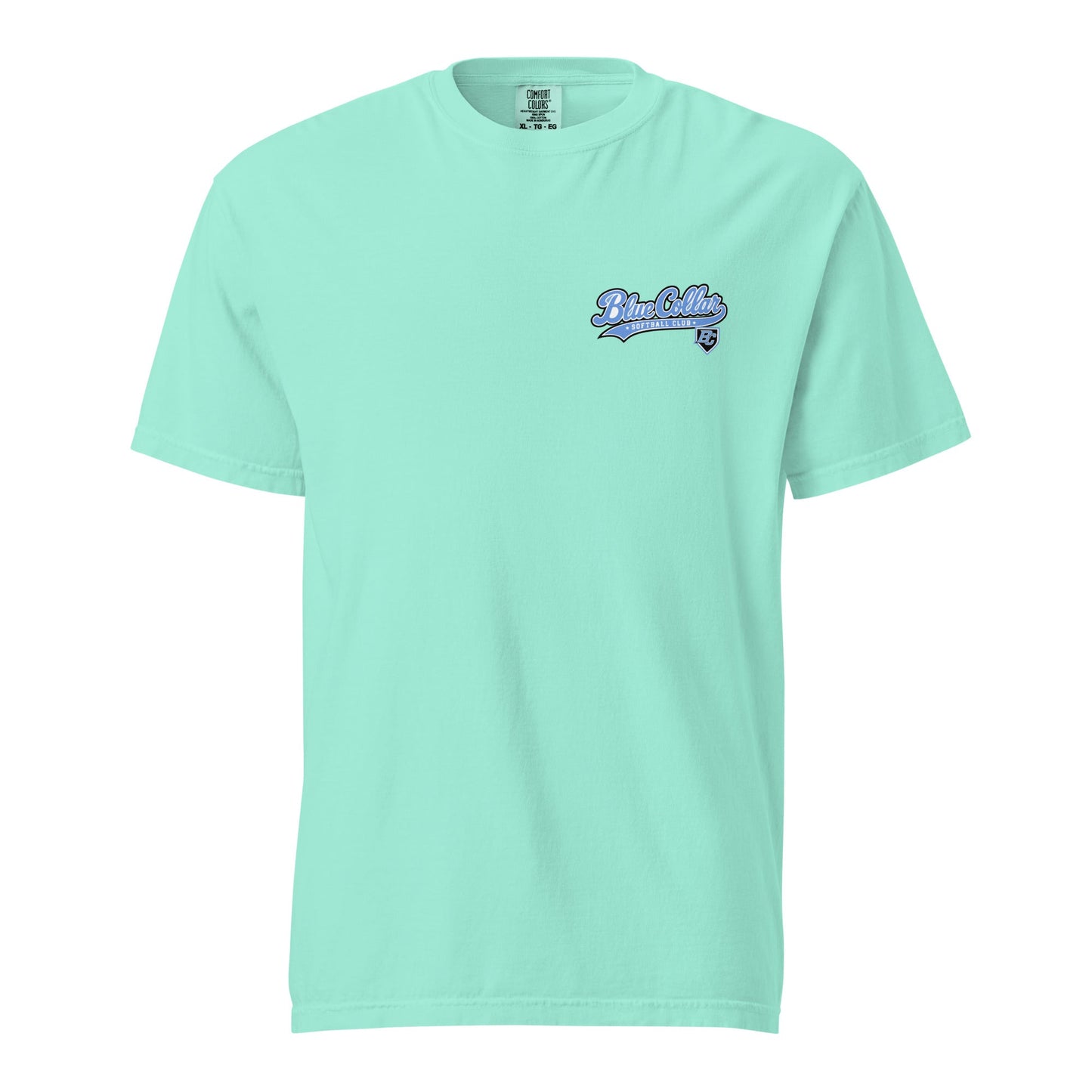Signature | Comfort Colors T-Shirt | Blue Collar Softball 2034 | Ironclad Logo