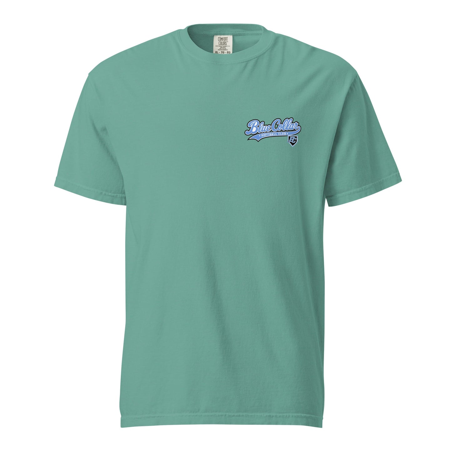 Signature | Comfort Colors T-Shirt | Blue Collar Softball 2034 | Ironclad Logo