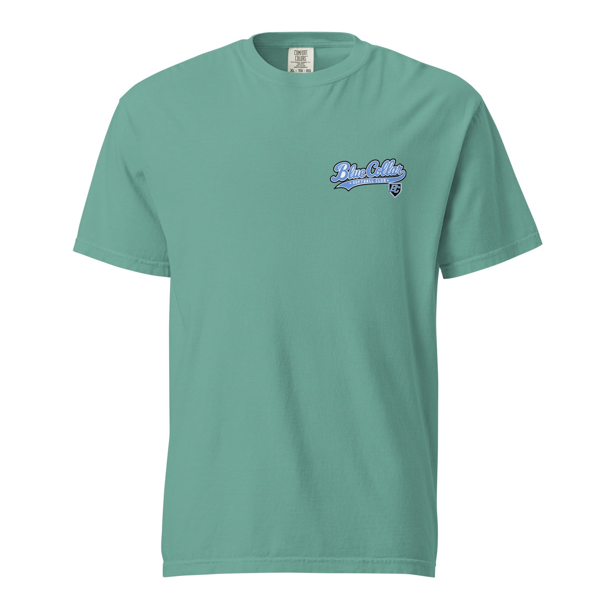 Signature | Comfort Colors T-Shirt | Blue Collar Softball 2034 | Ironclad Logo