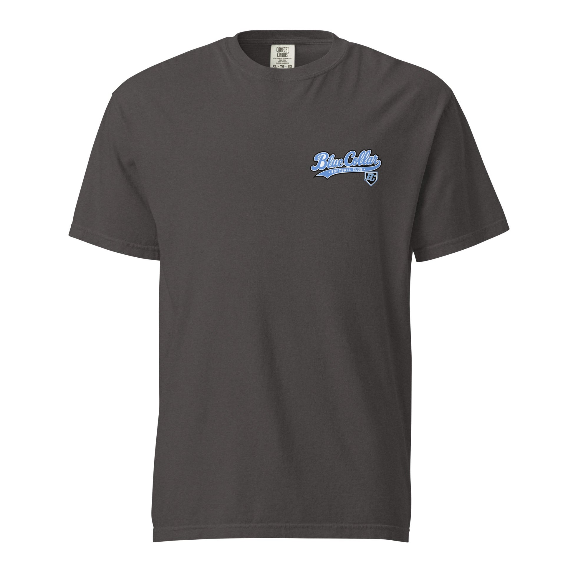 Signature | Comfort Colors T-Shirt | Blue Collar Softball 2034 | Ironclad Logo