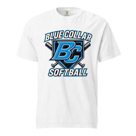Signature | Comfort Colors T-Shirt | Blue Collar Softball 2034 | Shield Logo
