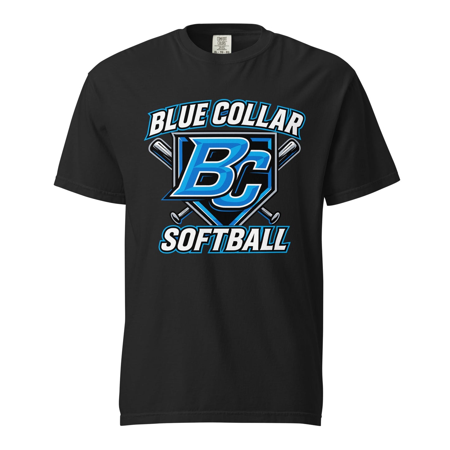 Signature | Comfort Colors T-Shirt | Blue Collar Softball 2034 | Shield Logo