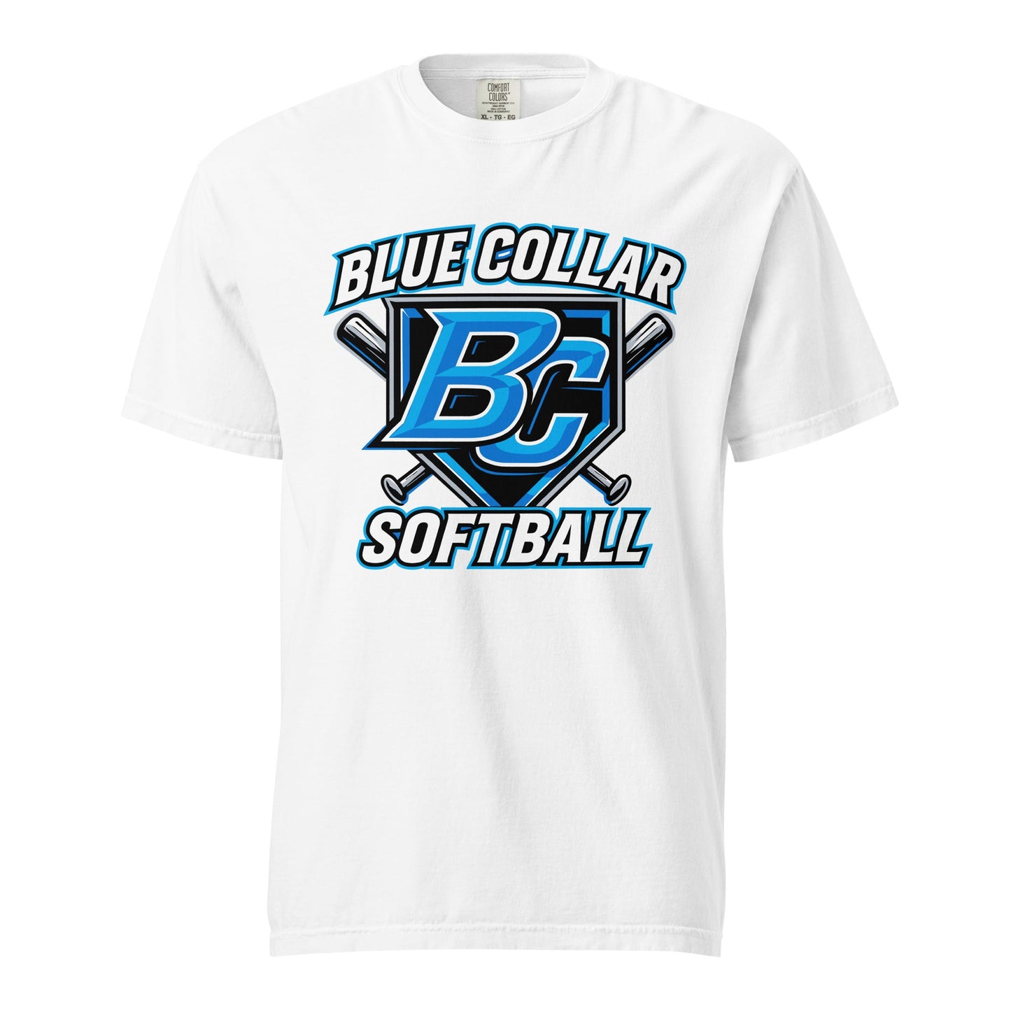 Signature | Comfort Colors T-Shirt | Blue Collar Softball 2034 | Shield Logo