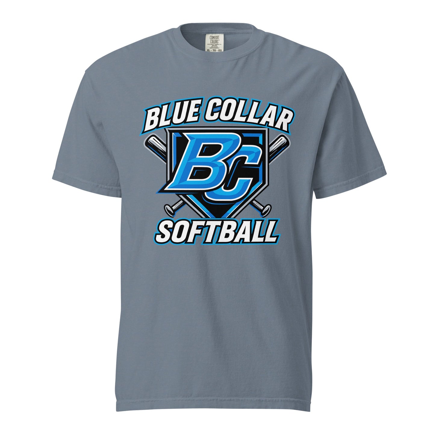 Signature | Comfort Colors T-Shirt | Blue Collar Softball 2034 | Shield Logo