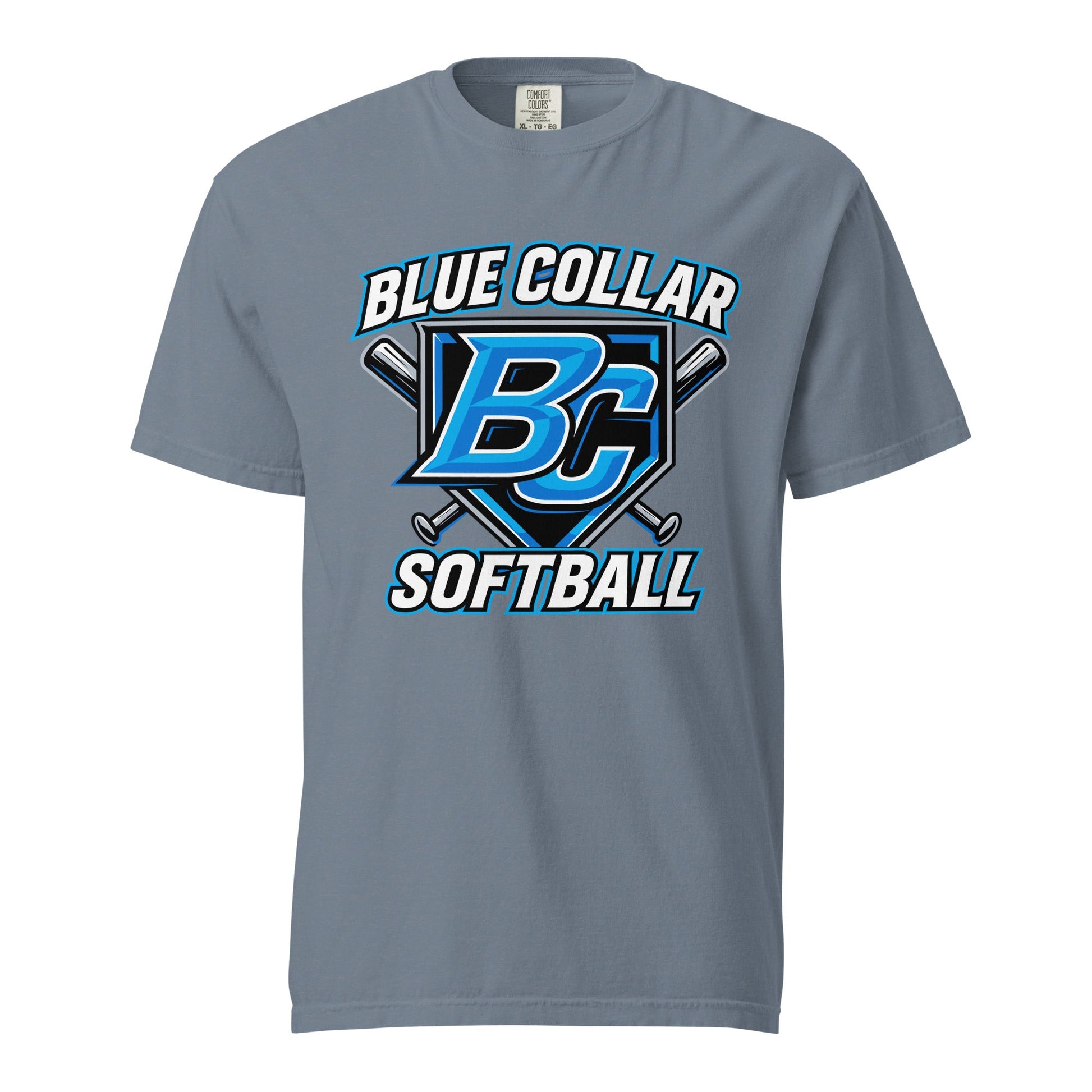 Signature | Comfort Colors T-Shirt | Blue Collar Softball 2034 | Shield Logo