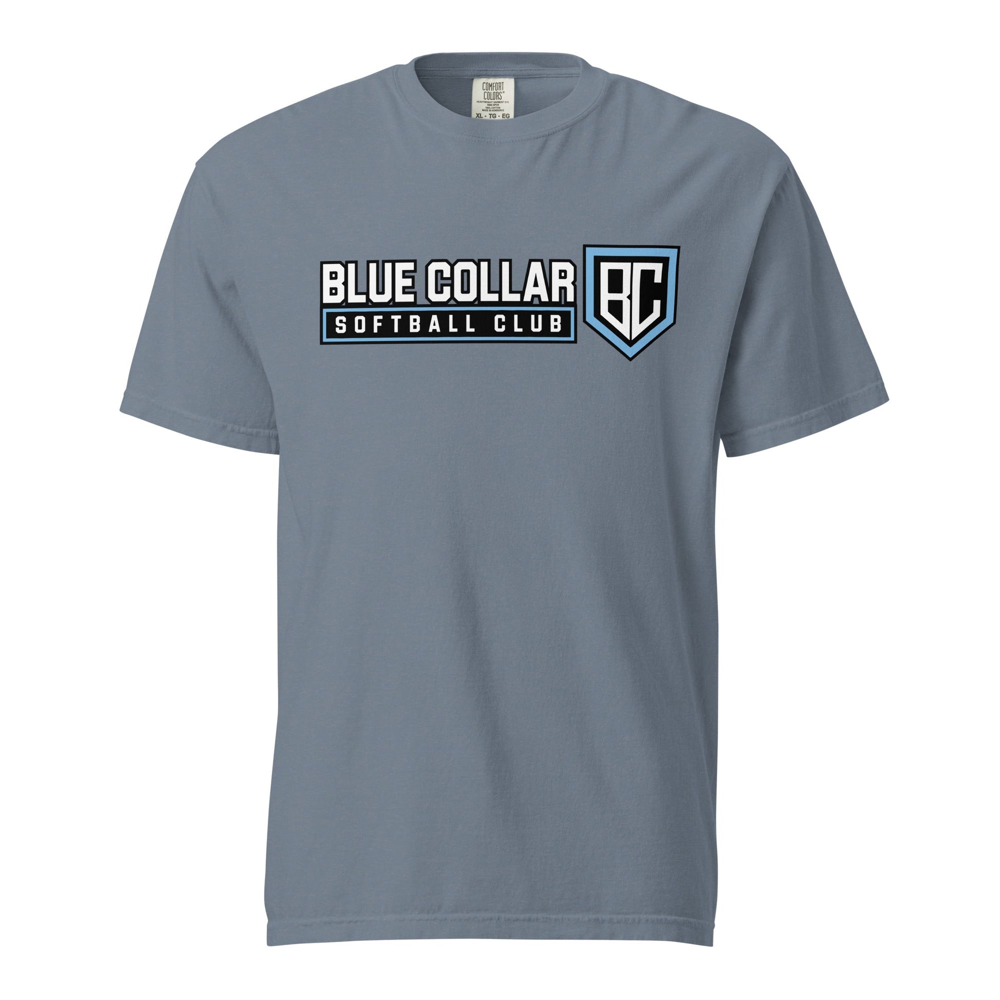 Signature | Comfort Colors T-Shirt | Blue Collar Softball 2034 | Vanguard Logo