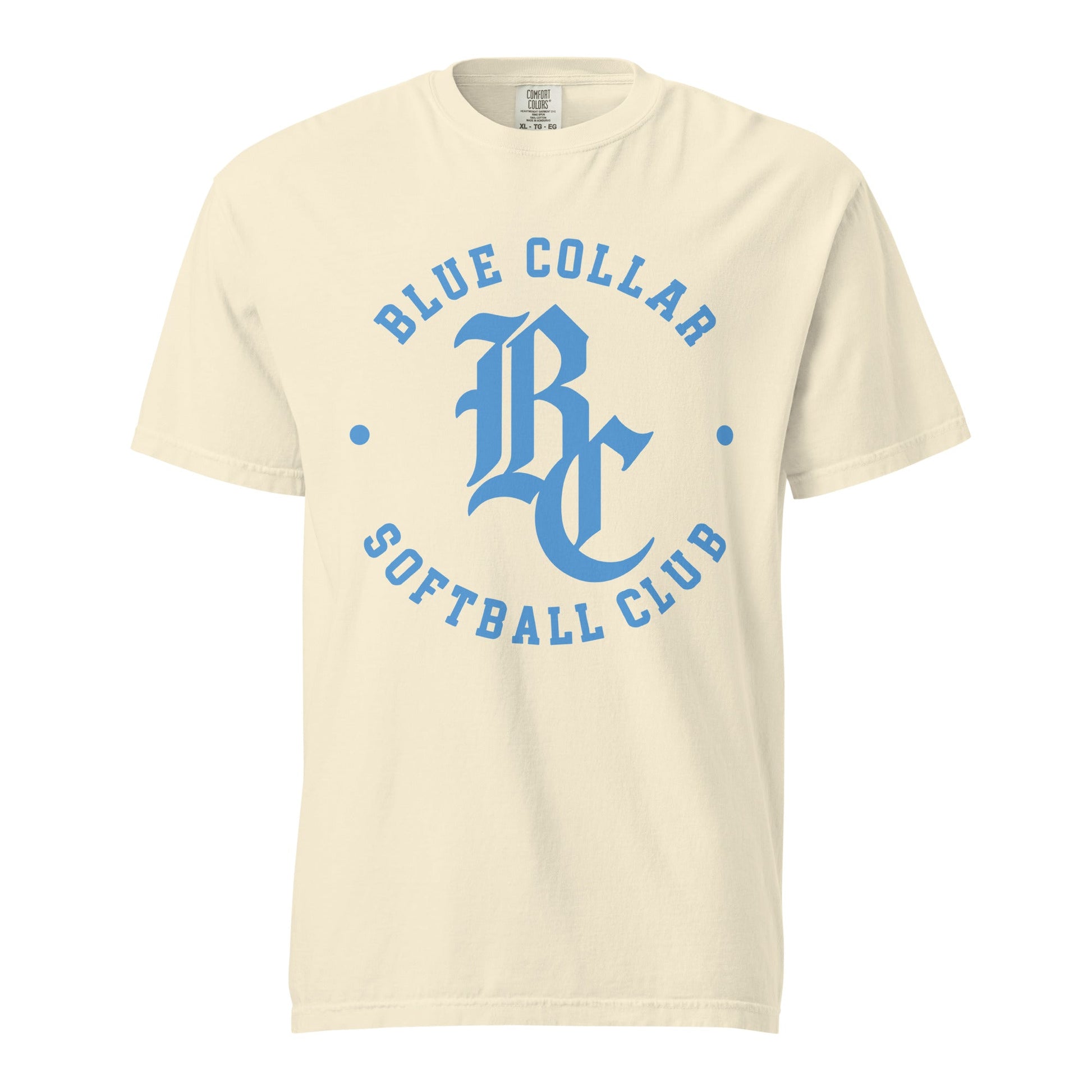Signature | Comfort Colors T-Shirt | Blue Collar Softball 2034 | Varsity Logo