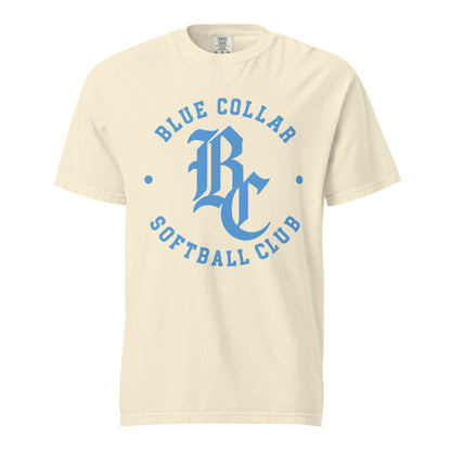 Signature | Comfort Colors T-Shirt | Blue Collar Softball 2034 | Varsity Logo