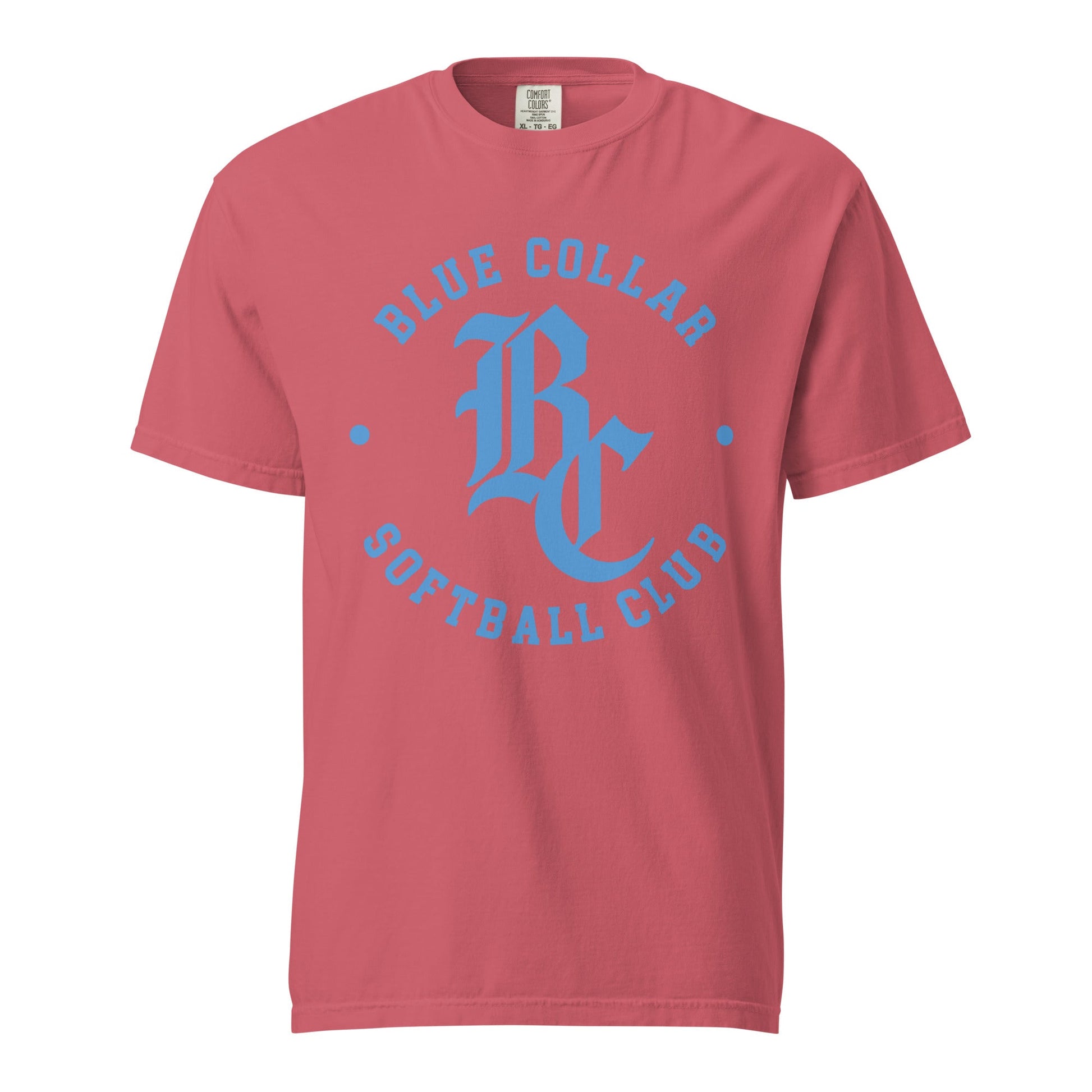 Signature | Comfort Colors T-Shirt | Blue Collar Softball 2034 | Varsity Logo