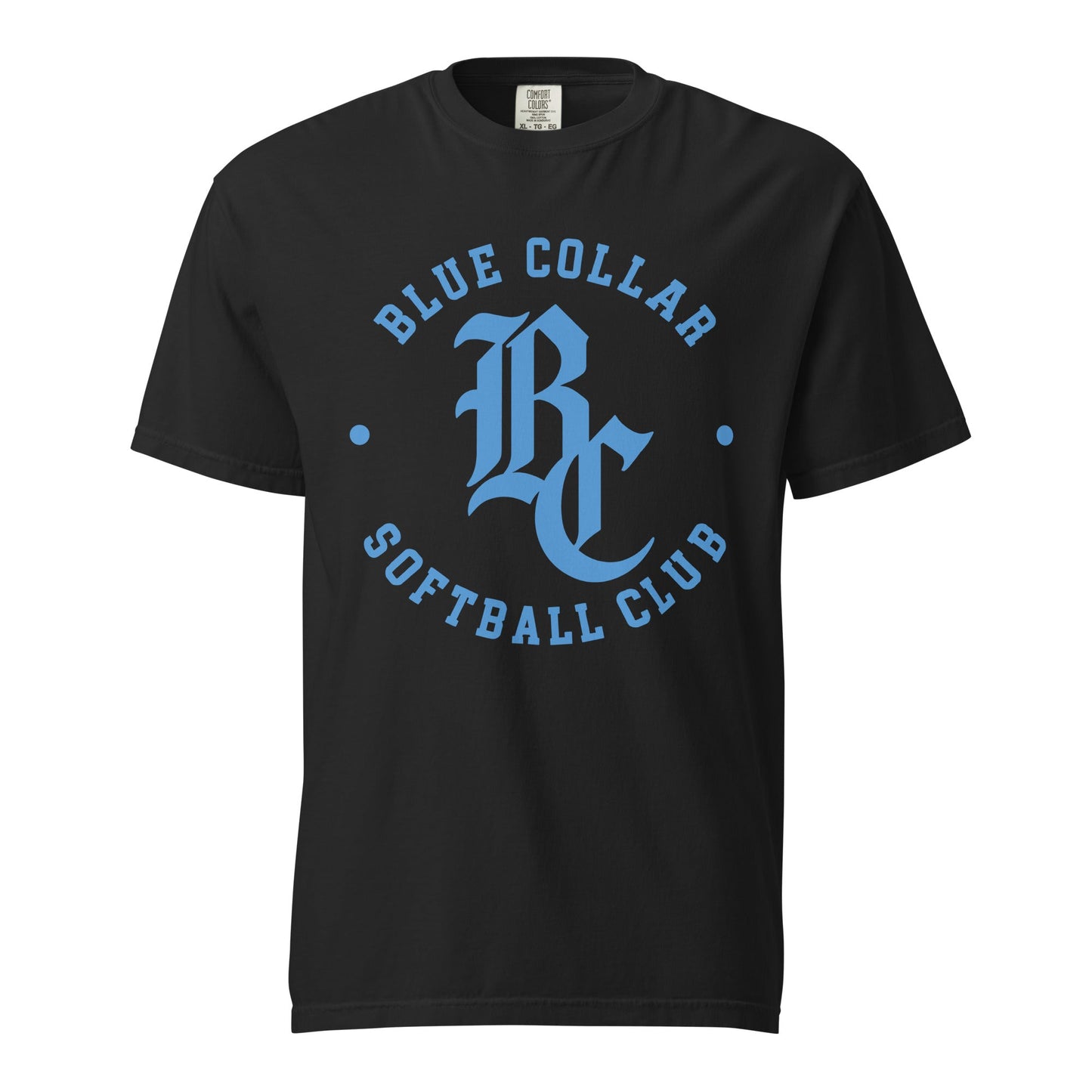Signature | Comfort Colors T-Shirt | Blue Collar Softball 2034 | Varsity Logo