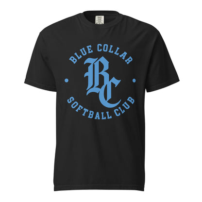 Signature | Comfort Colors T-Shirt | Blue Collar Softball 2034 | Varsity Logo