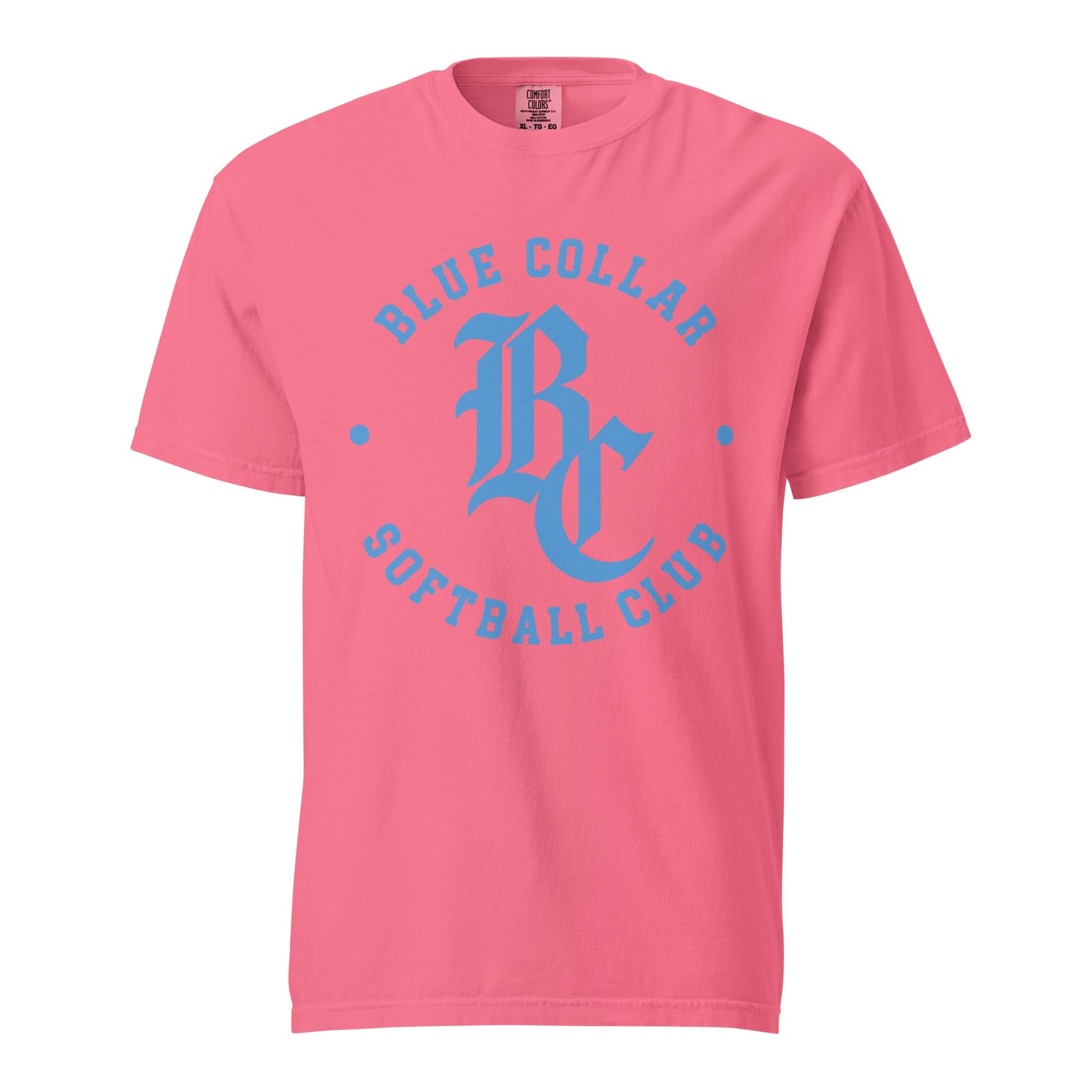 Signature | Comfort Colors T-Shirt | Blue Collar Softball 2034 | Varsity Logo