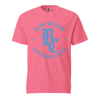 Signature | Comfort Colors T-Shirt | Blue Collar Softball 2034 | Varsity Logo