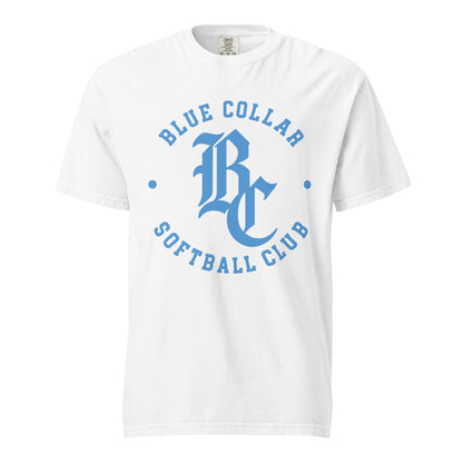 Signature | Comfort Colors T-Shirt | Blue Collar Softball 2034 | Varsity Logo