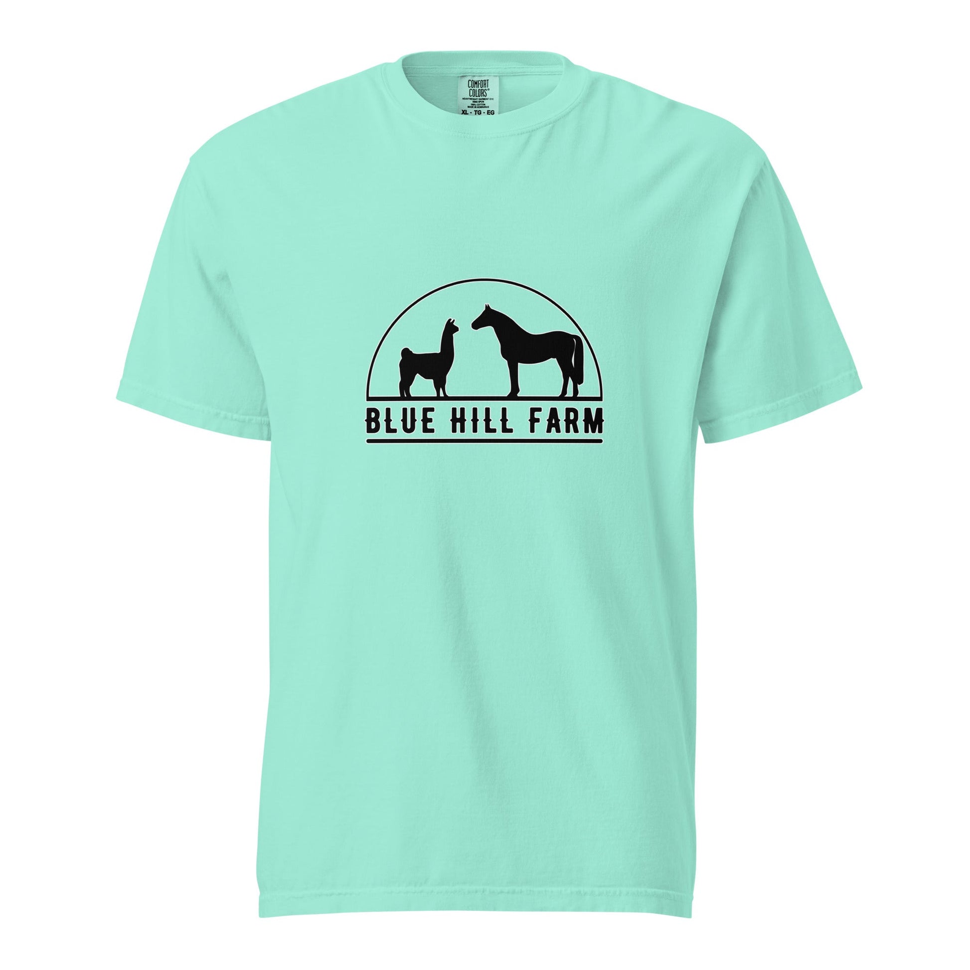 Signature | Comfort Colors T-Shirt | Blue Hill Farm | Highland Silhouette Logo