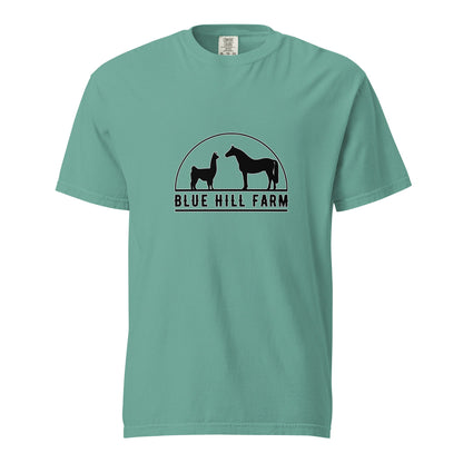 Signature | Comfort Colors T-Shirt | Blue Hill Farm | Highland Silhouette Logo