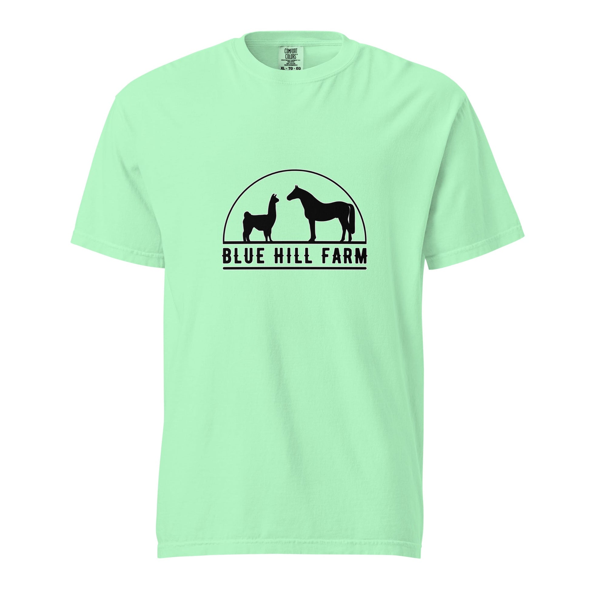 Signature | Comfort Colors T-Shirt | Blue Hill Farm | Highland Silhouette Logo