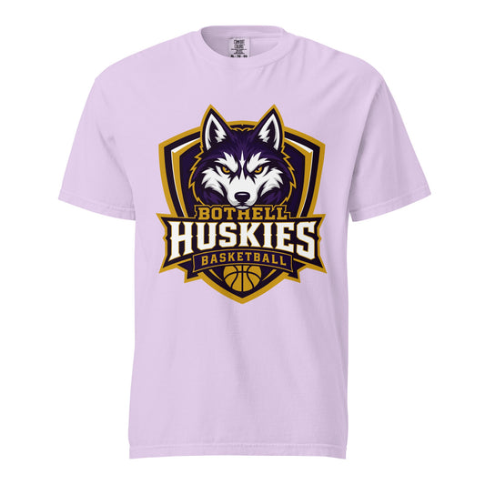 Signature | Comfort Colors T-Shirt | Bothell Huskies Youth Basketball | Shield Logo
