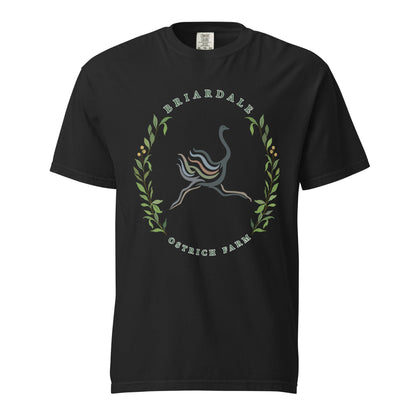 Signature | Comfort Colors T-Shirt | Briardale Ostrich Farm | Crest Logo