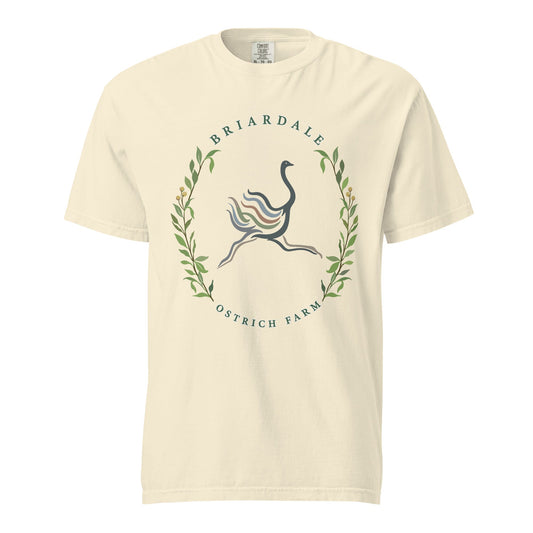 Signature | Comfort Colors T-Shirt | Briardale Ostrich Farm | Crest Logo