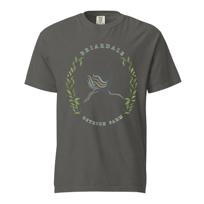 Signature | Comfort Colors T-Shirt | Briardale Ostrich Farm | Crest Logo