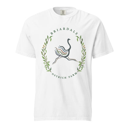 Signature | Comfort Colors T-Shirt | Briardale Ostrich Farm | Crest Logo