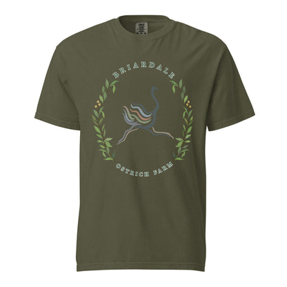 Signature | Comfort Colors T-Shirt | Briardale Ostrich Farm | Crest Logo