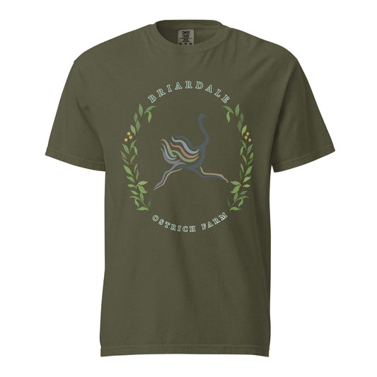 Signature | Comfort Colors T-Shirt | Briardale Ostrich Farm | Crest Logo