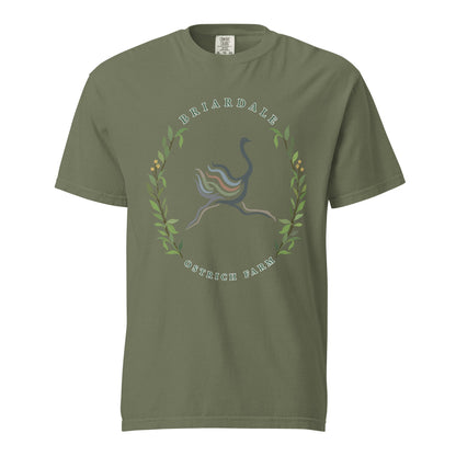 Signature | Comfort Colors T-Shirt | Briardale Ostrich Farm | Crest Logo