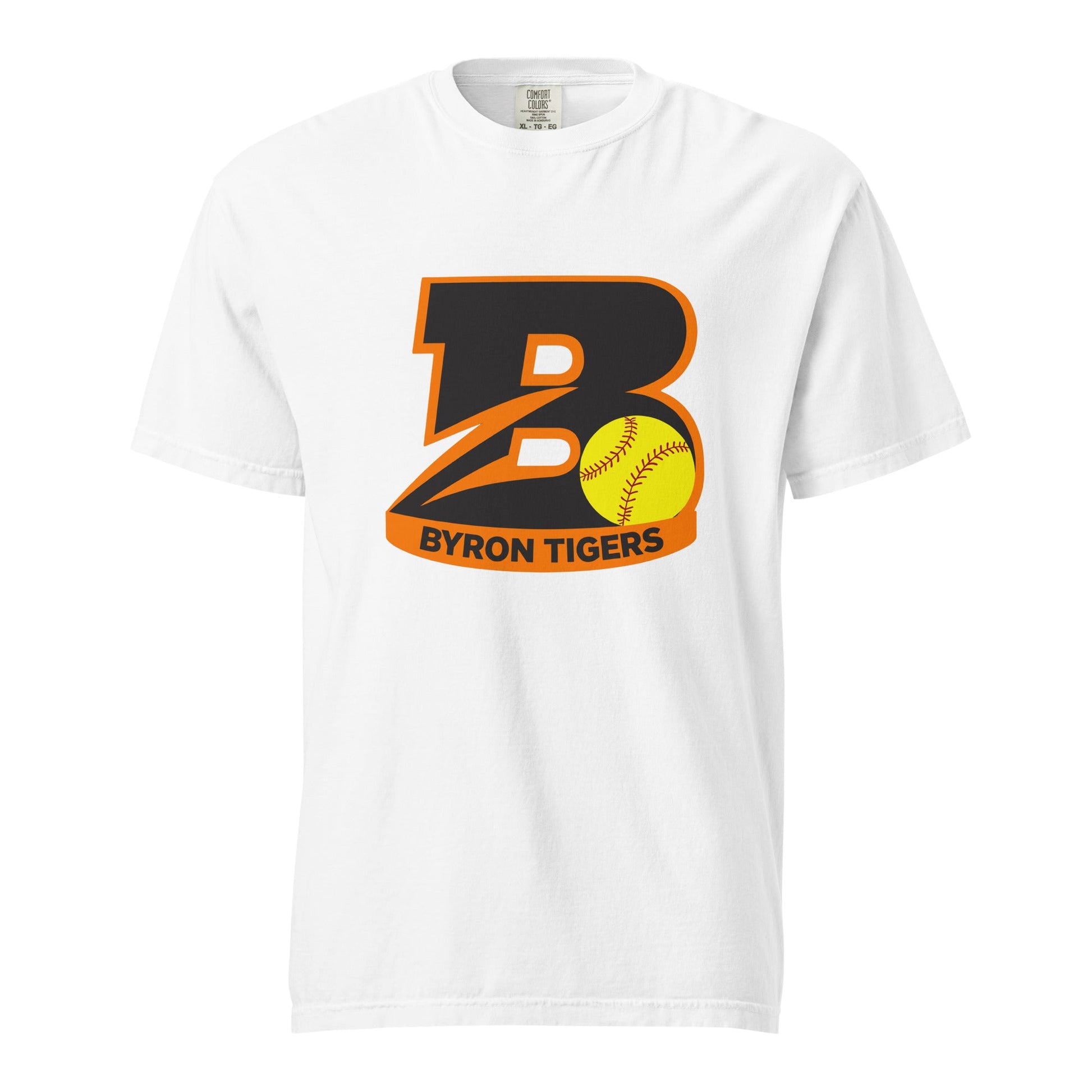 Signature | Comfort Colors T-Shirt | Byron High School Softball | Softball Logo