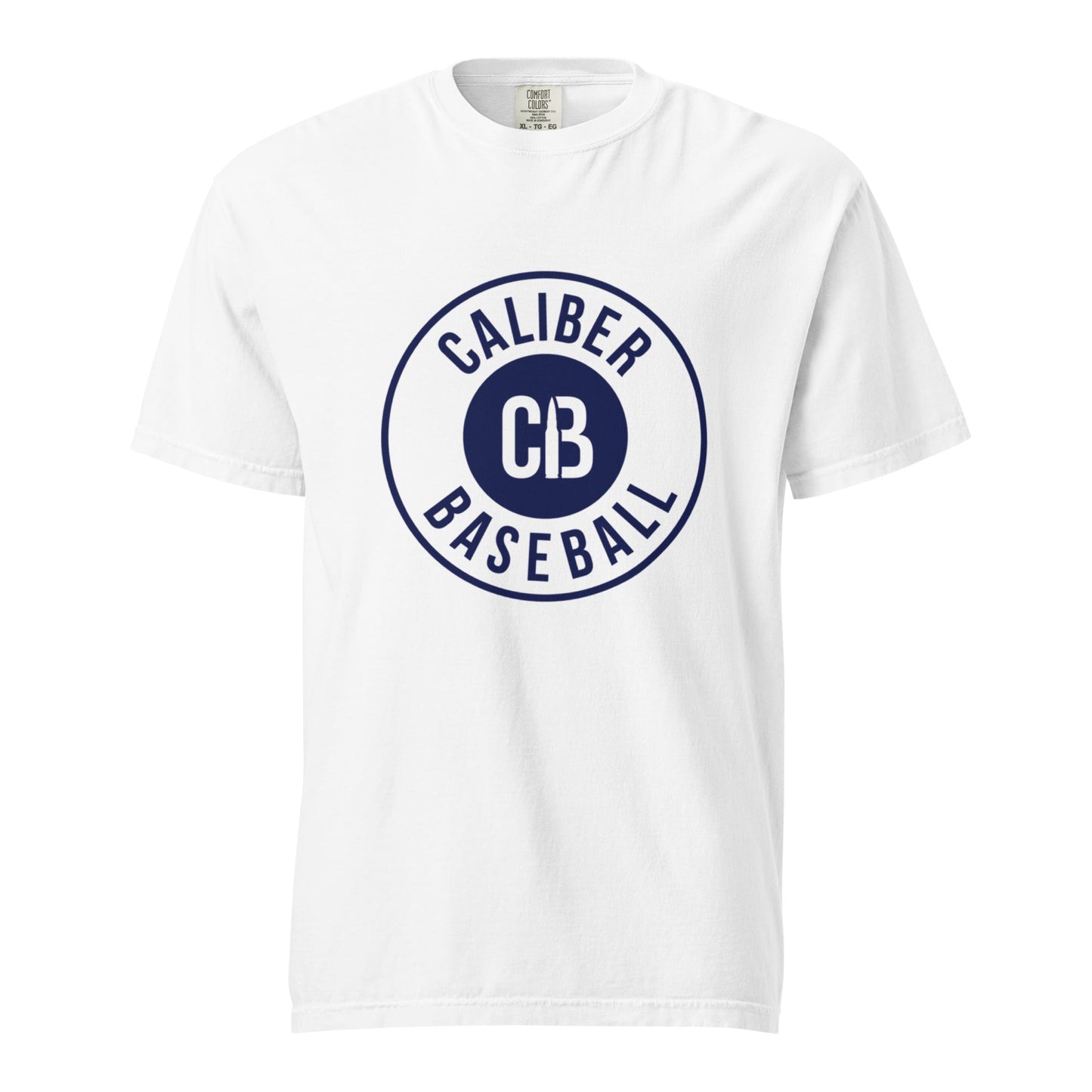 Signature | Comfort Colors T-Shirt | Caliber Baseball | Badge Logo