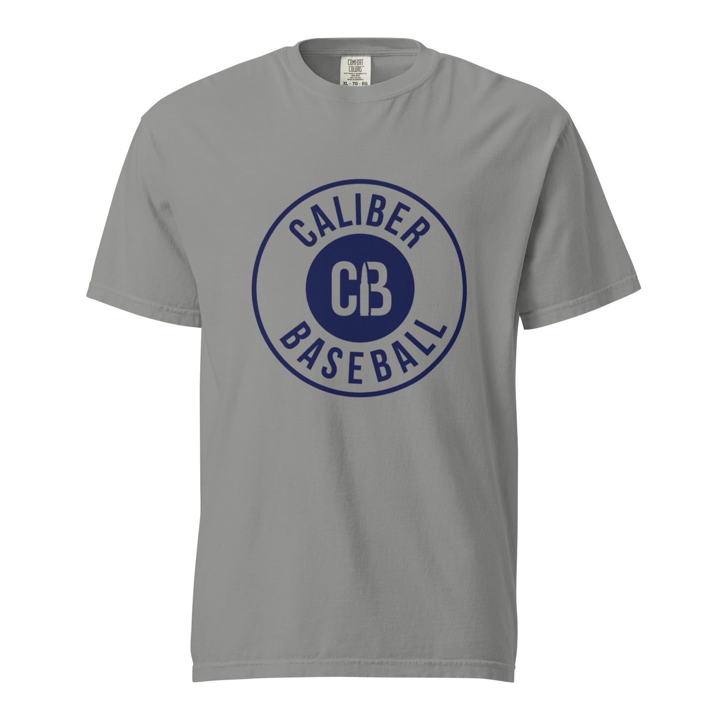 Signature | Comfort Colors T-Shirt | Caliber Baseball | Badge Logo