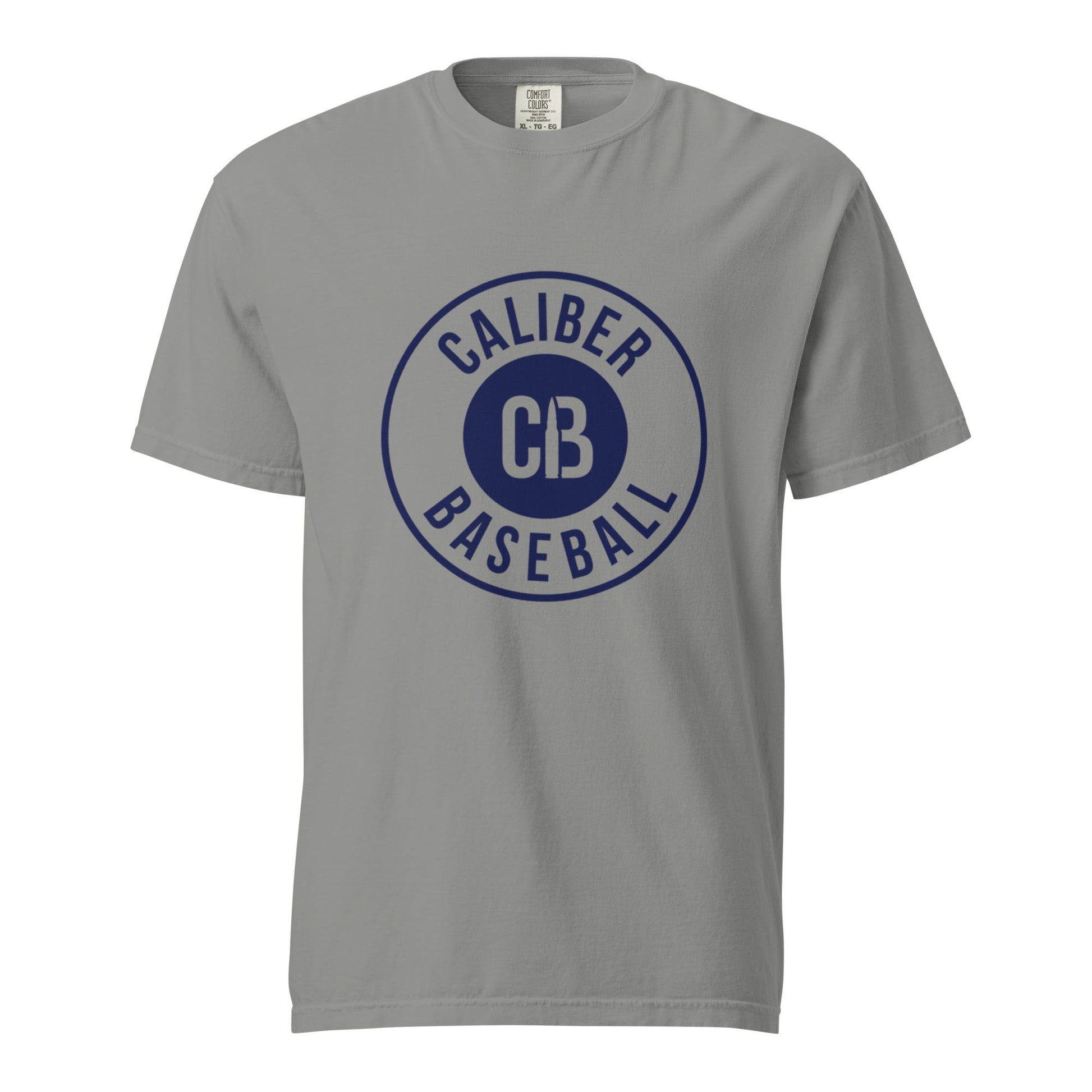 Signature | Comfort Colors T-Shirt | Caliber Baseball | Badge Logo