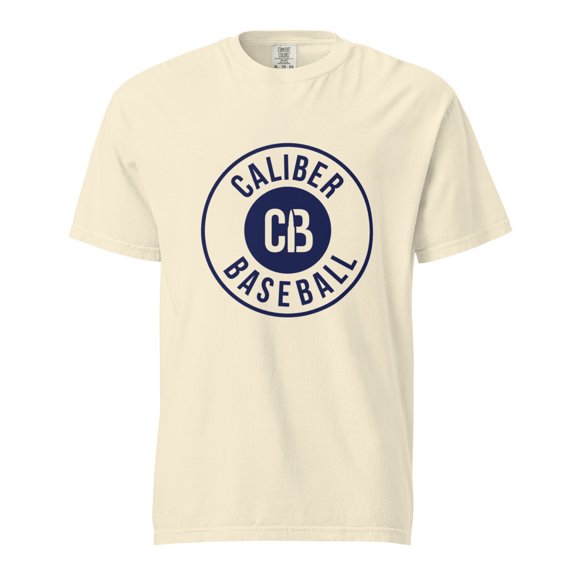 Signature | Comfort Colors T-Shirt | Caliber Baseball | Badge Logo
