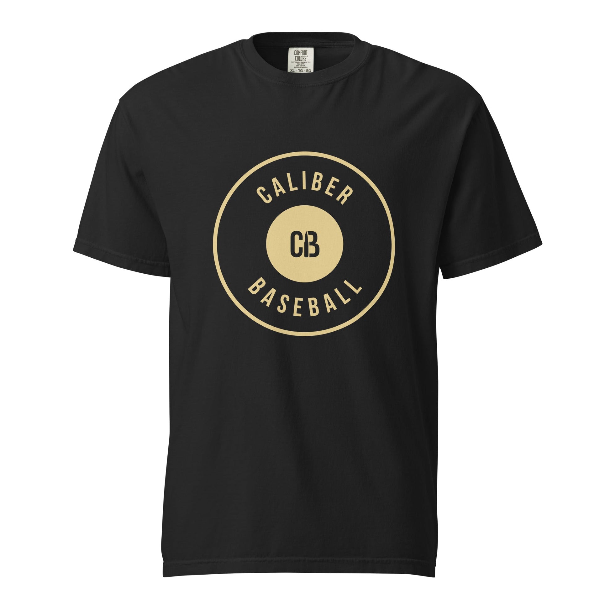 Signature | Comfort Colors T-Shirt | Caliber Baseball | Crest Logo