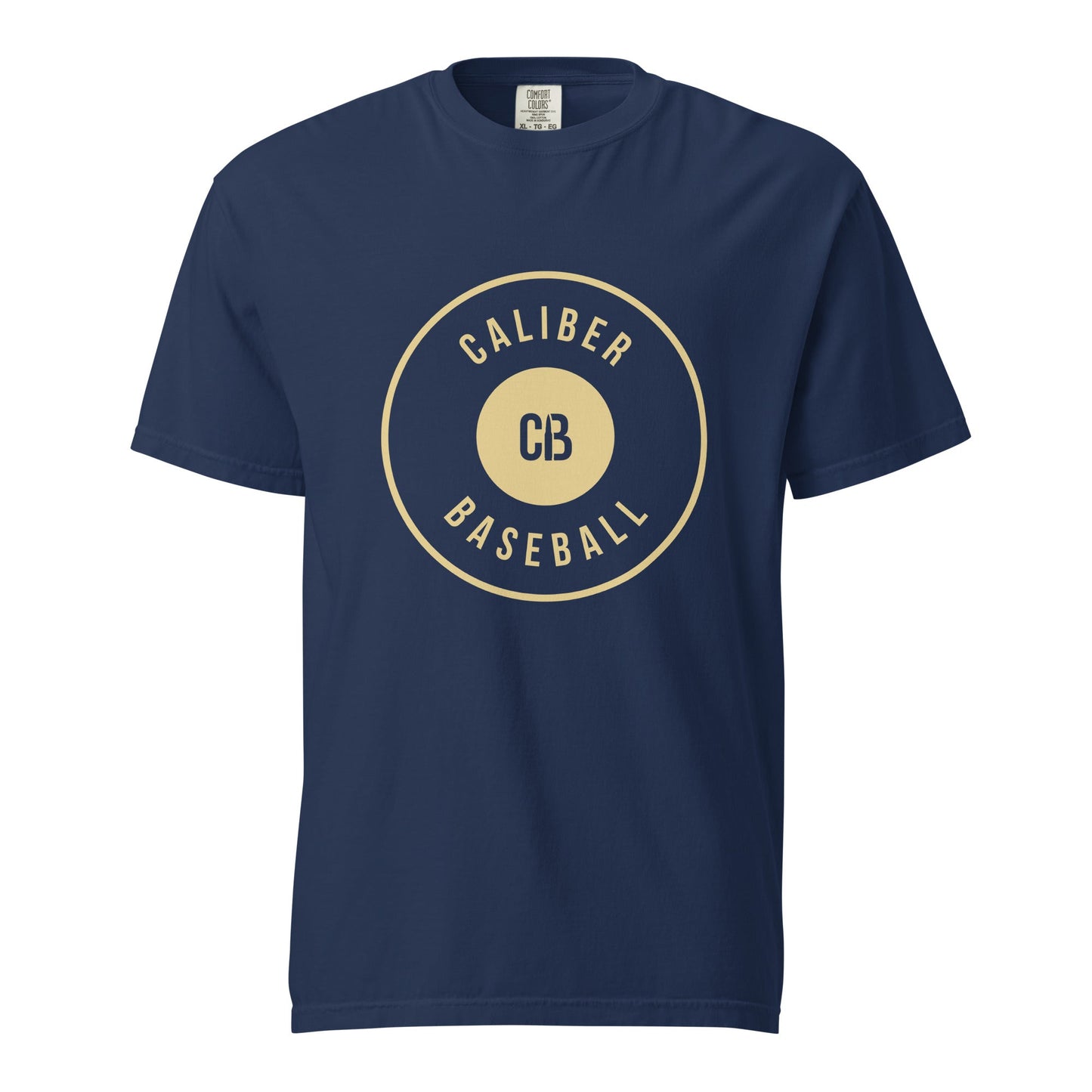 Signature | Comfort Colors T-Shirt | Caliber Baseball | Crest Logo