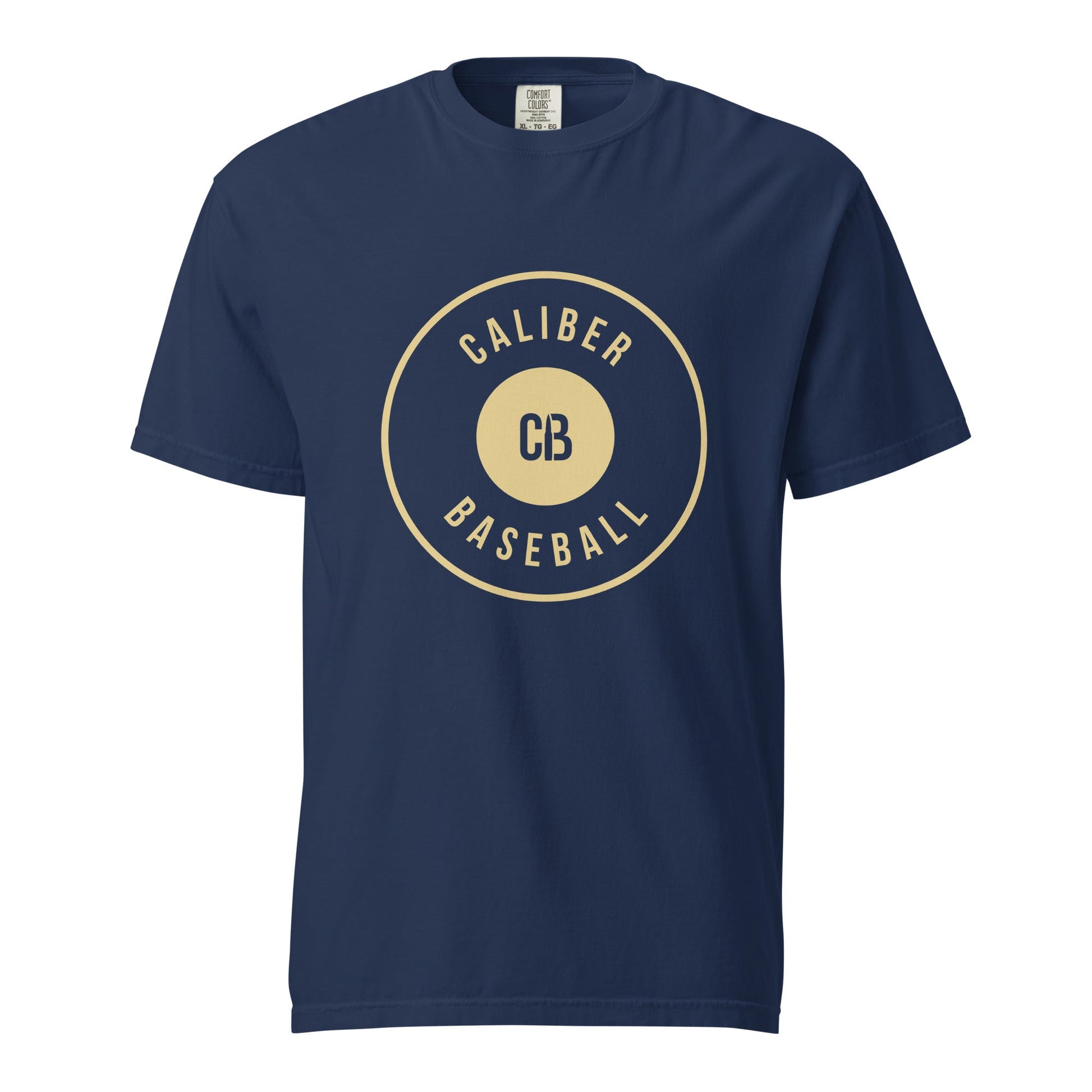 Signature | Comfort Colors T-Shirt | Caliber Baseball | Crest Logo