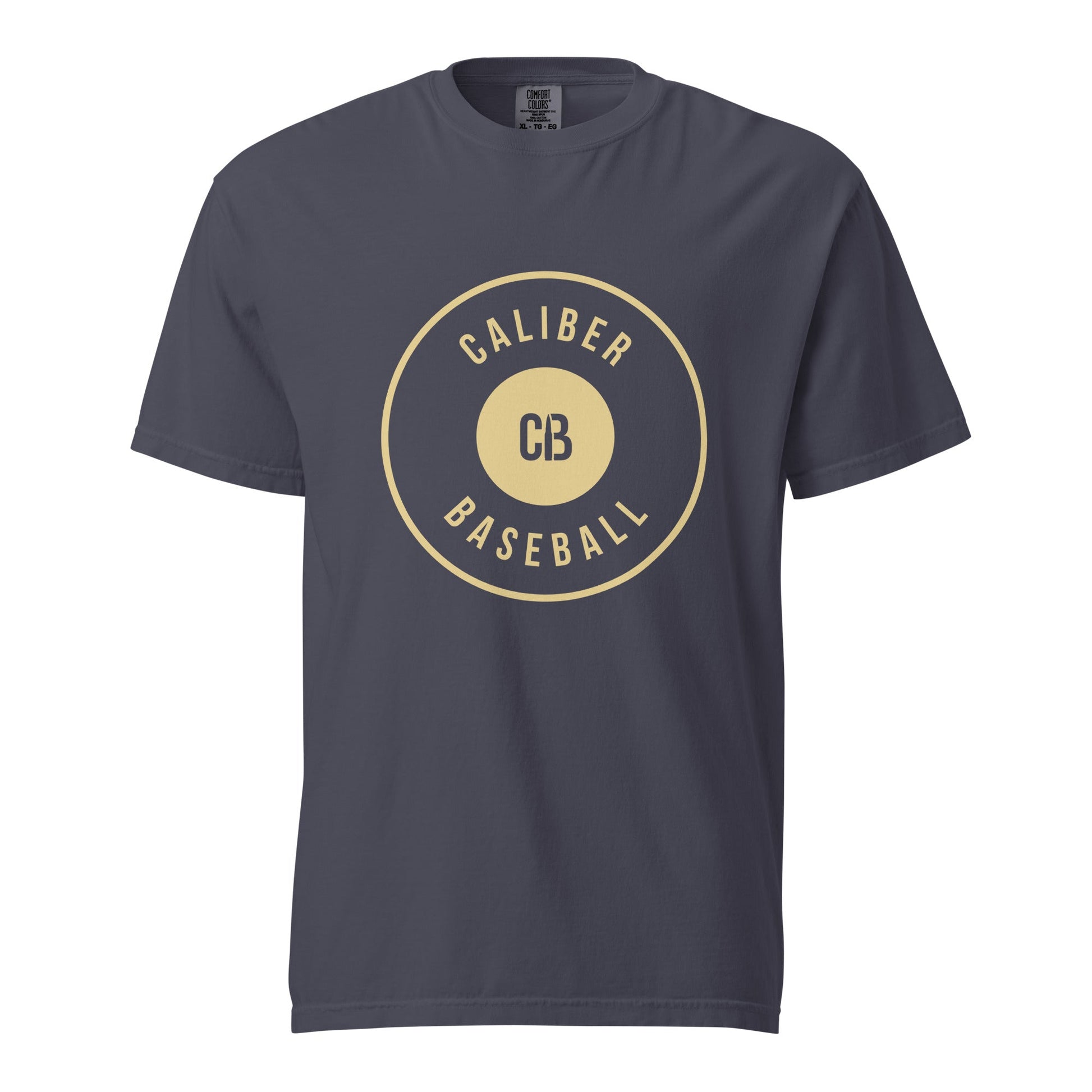Signature | Comfort Colors T-Shirt | Caliber Baseball | Crest Logo