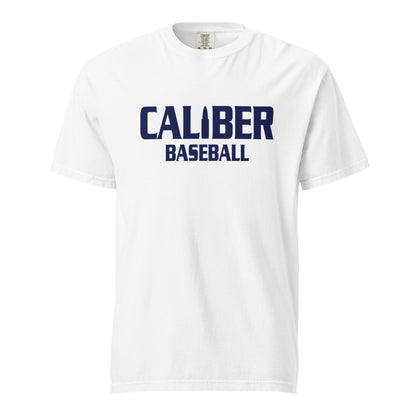 Signature | Comfort Colors T-Shirt | Caliber Baseball | Varsity Script Logo
