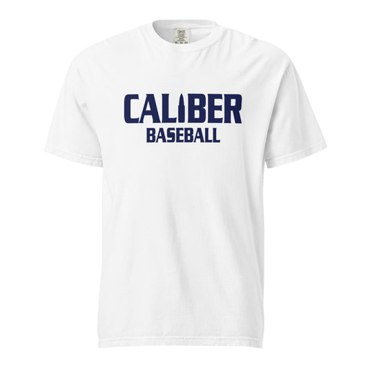 Signature | Comfort Colors T-Shirt | Caliber Baseball | Varsity Script Logo