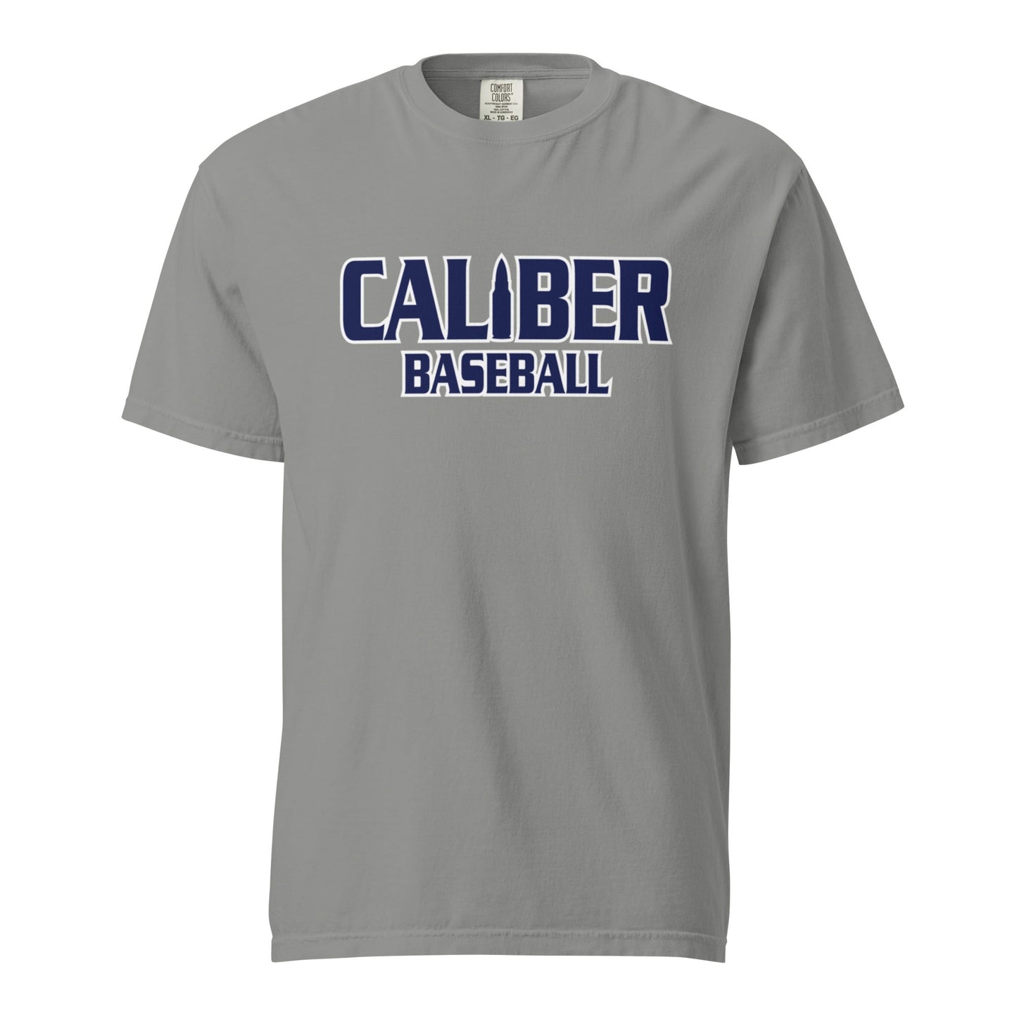 Signature | Comfort Colors T-Shirt | Caliber Baseball | Varsity Script Logo