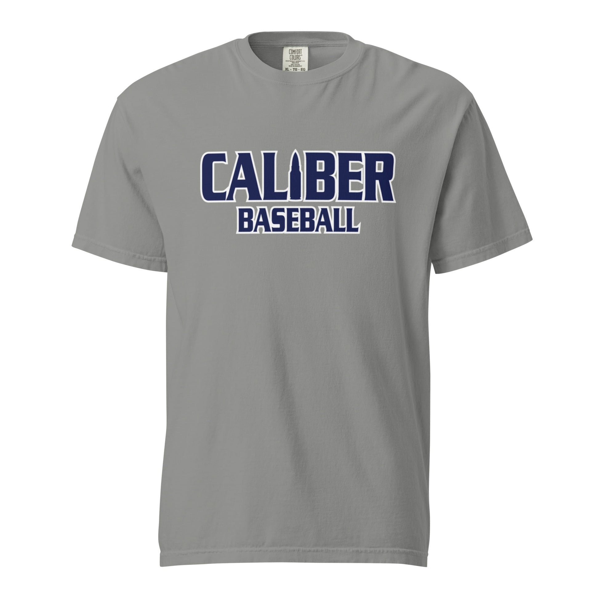 Signature | Comfort Colors T-Shirt | Caliber Baseball | Varsity Script Logo
